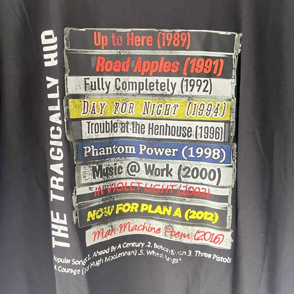Brand New The Tragically Hip 'Celebrating 10 Albums' Size XXL T-Shirt! - Picture 2 of 16